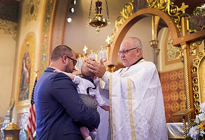 Deacon Paul Spotts ordained a priest at St. Michael Ukrainian Catholic parish in Frackville, PA