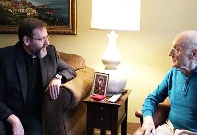 His Beatitude Sviatoslav visits Archbishop-emeritus Stephen Sulyk