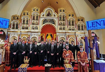 The Holy Myrrh-Bearers Ukrainian Catholic Church in Swarthmore, Pennsylvania was visited by 18 seminarians